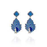 Manvi Meenakari Peacock Earrings - The Pashm